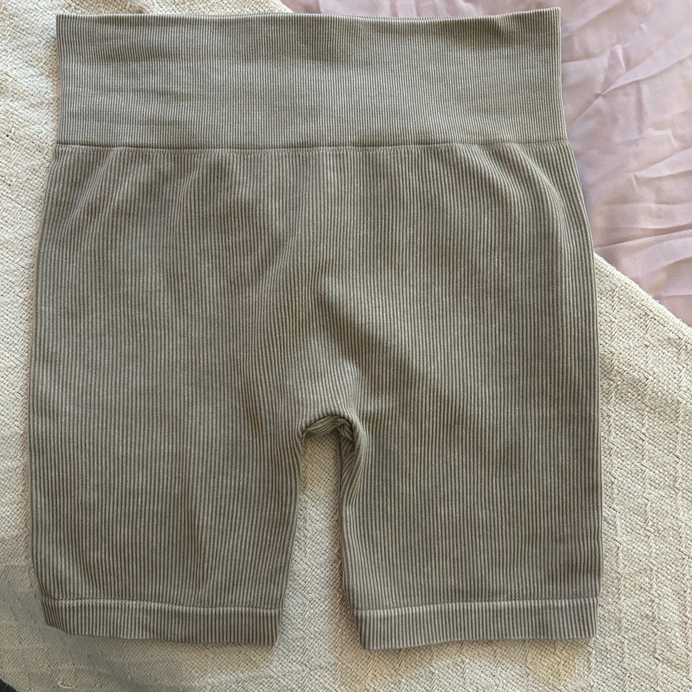 Gypsy + Jade Ribbed Tan Shorts